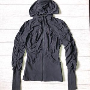 lululemon athletica Black Hooded Zip-Up Jacket